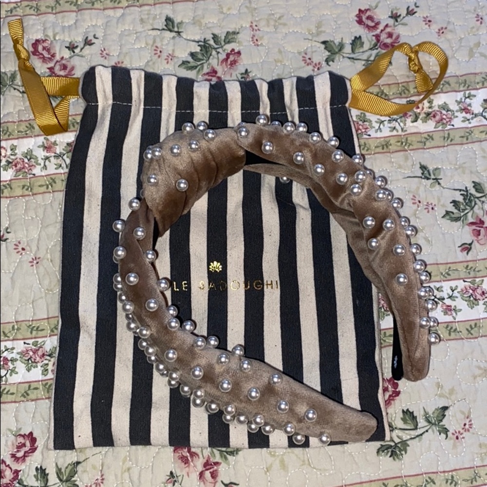 Lele Sadoughi Headband in Beige